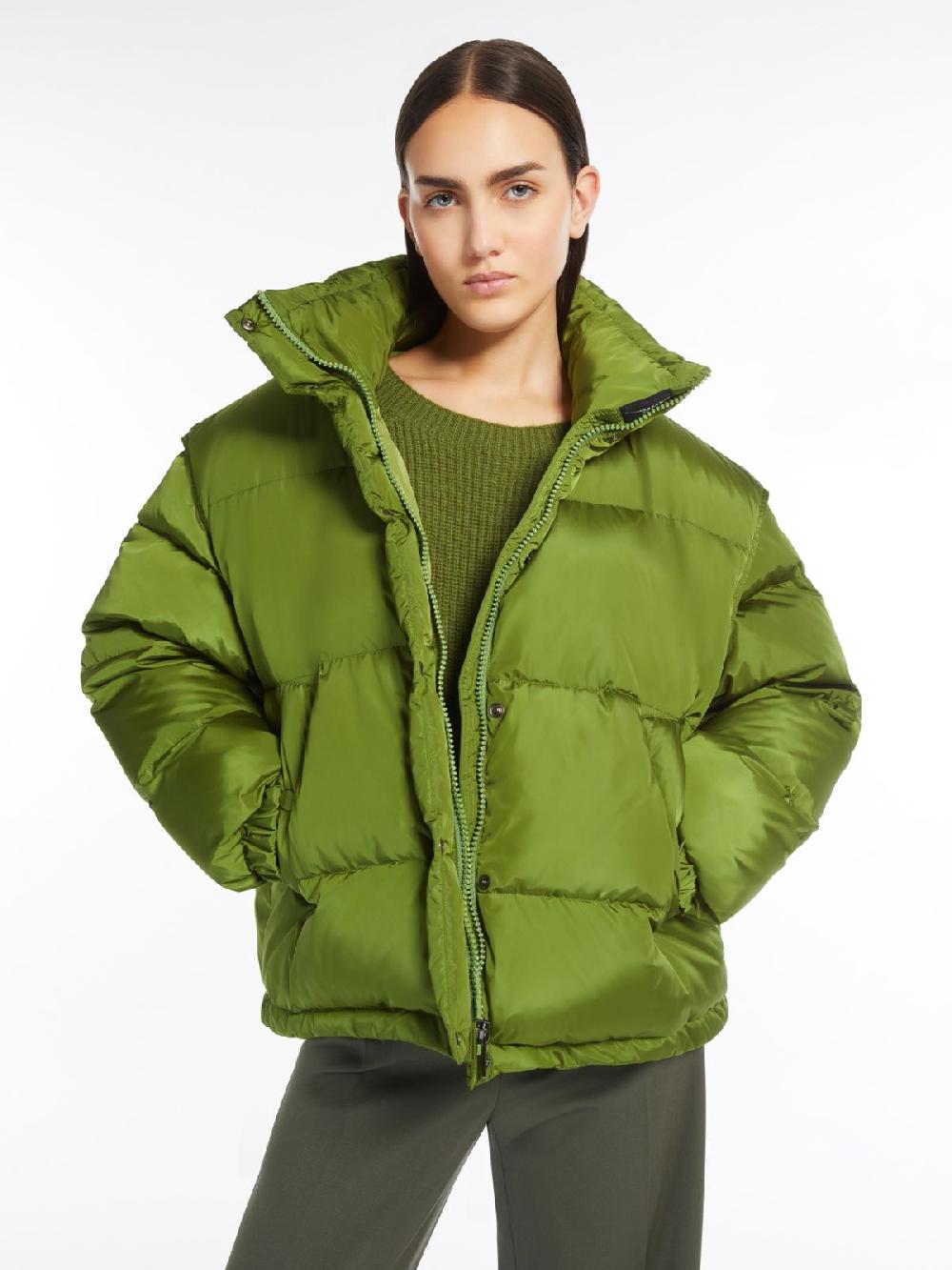Weekend Bomber crop in taffetà antigoccia Vendita Calda