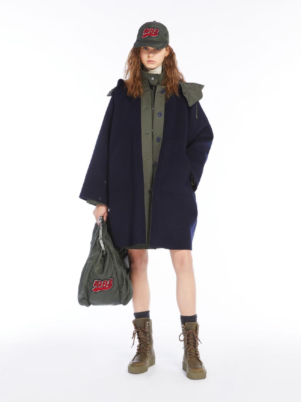Weekend Parka in lana e tela antigoccia