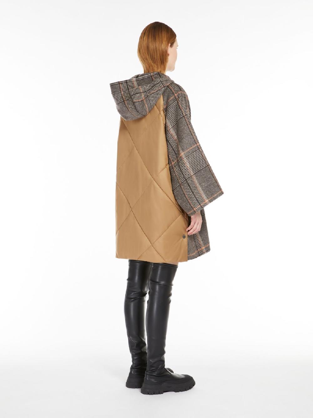 Weekend Cappotto in lana check e tela antigoccia Qualità