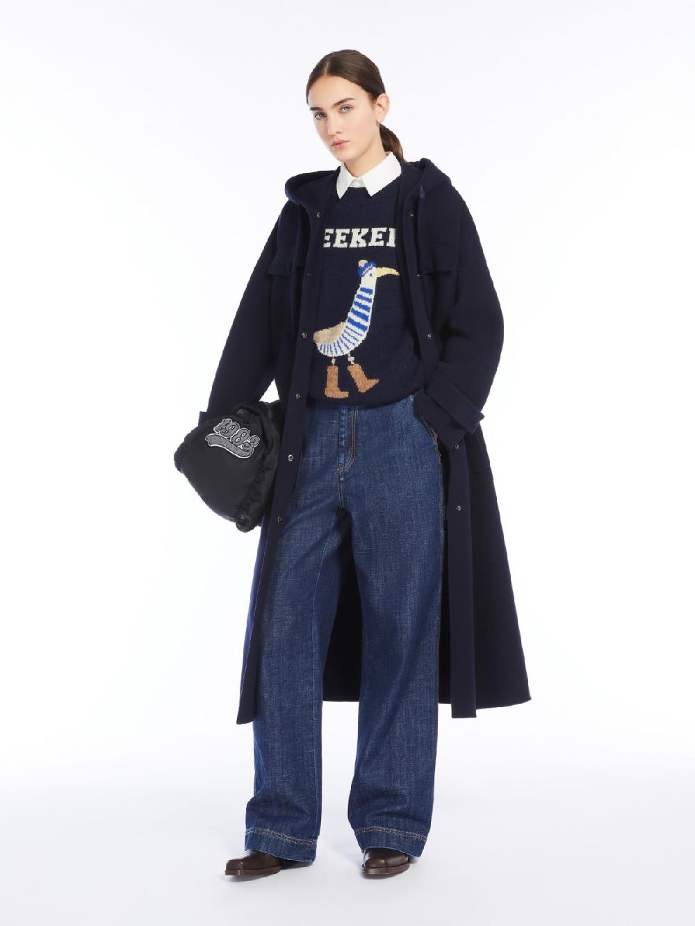 Weekend Cappotto lungo in drap di lana