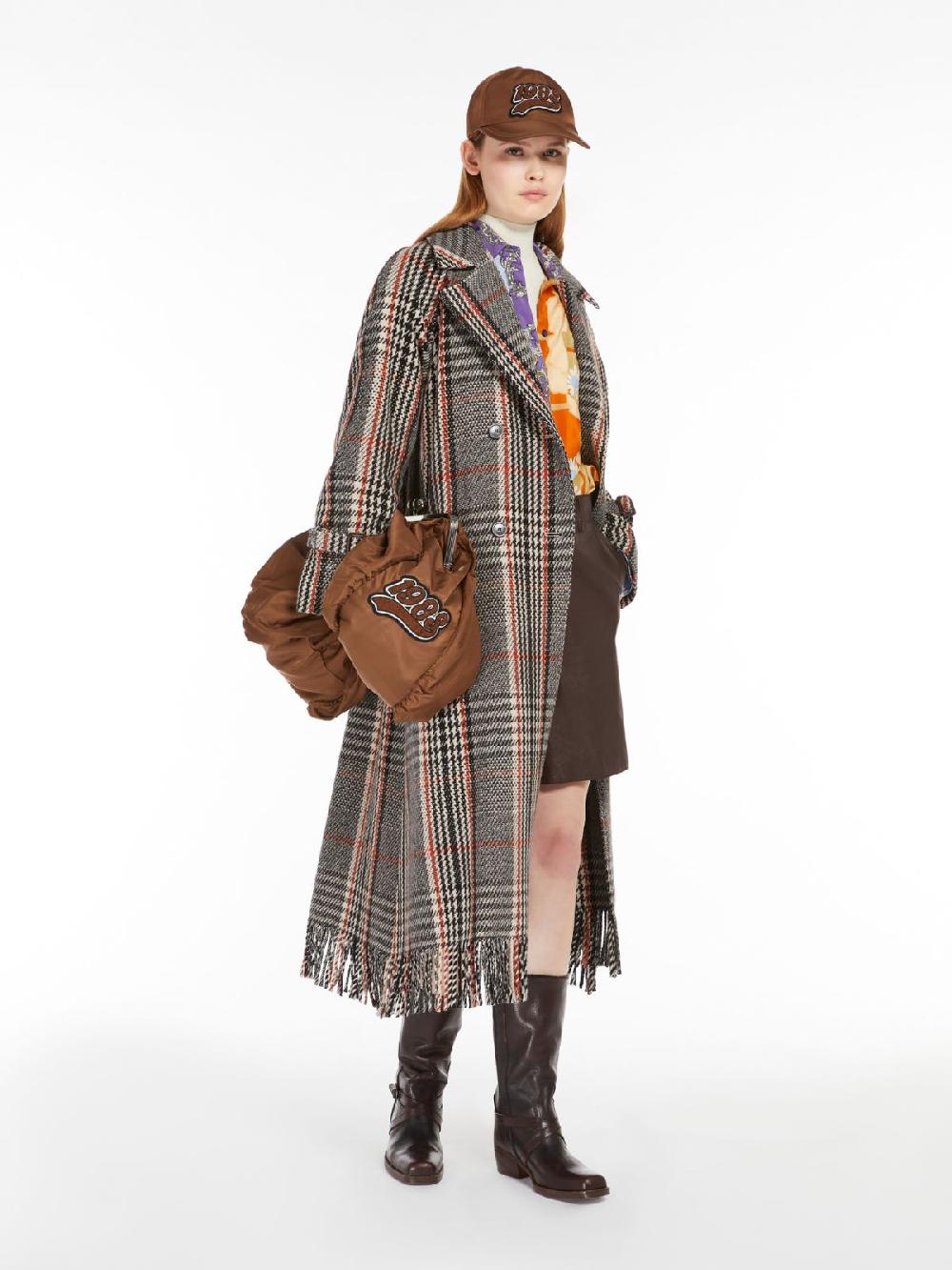 Weekend Cappotto in mista lana con frange
