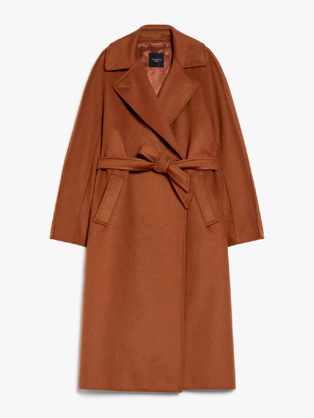 Weekend Cappotto in lana con cintura Nuova
