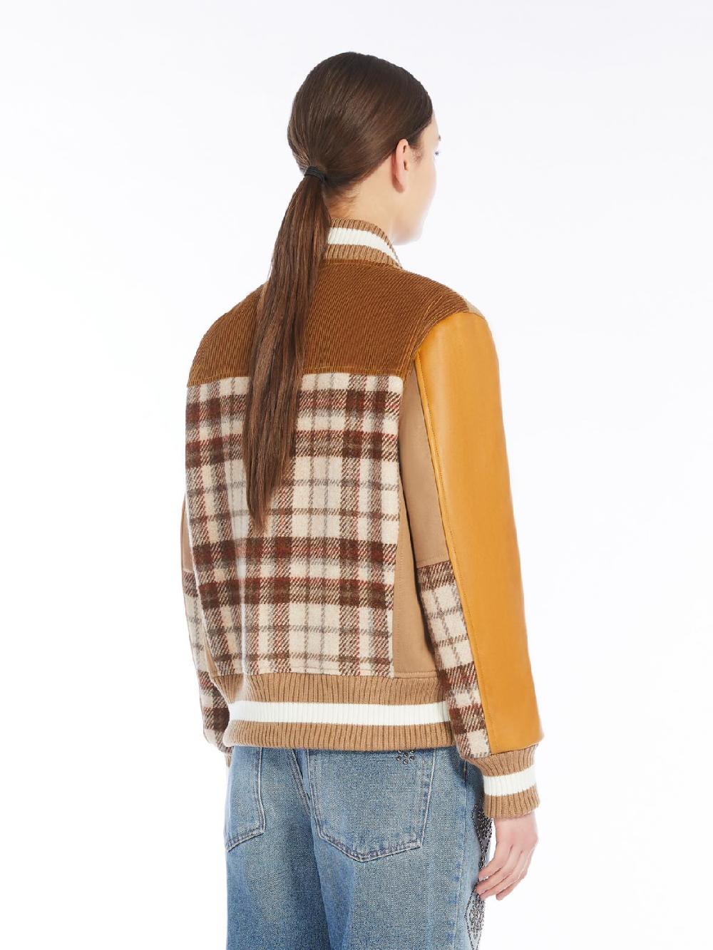 Weekend Bomber in lana velluto e pelle Italia