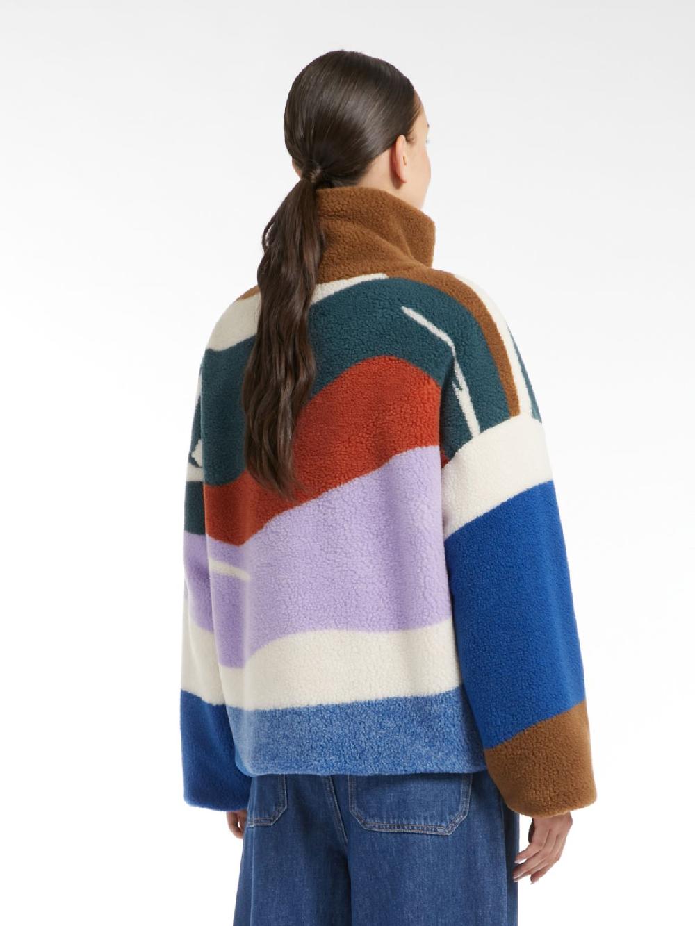 Weekend Piumino corto in jersey di lana jacquard In Linea