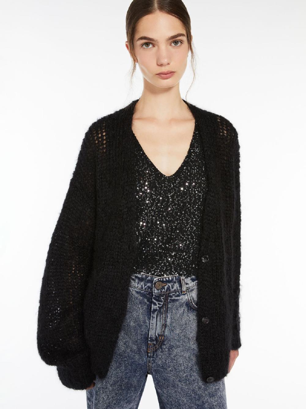 Weekend Cardigan in filato di mohair Hotsell