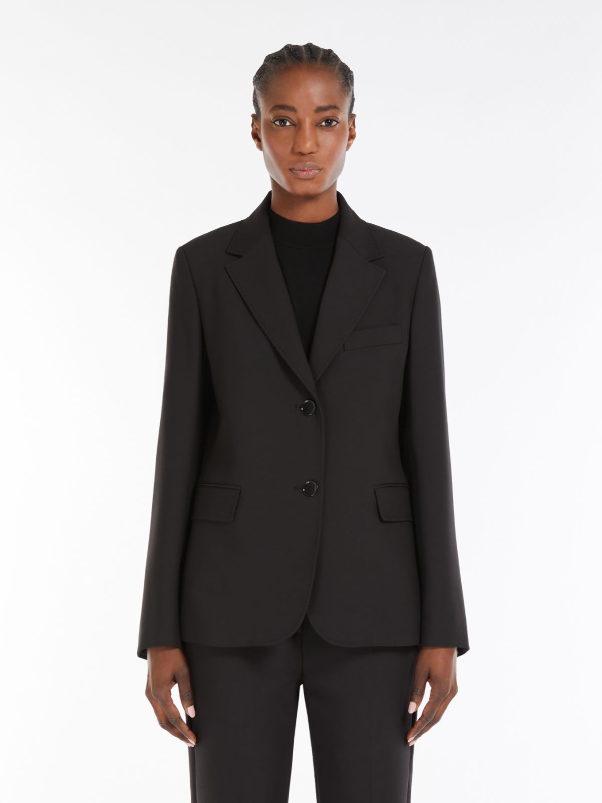 Weekend Blazer monopetto in tela di mista lana Vendite Flash