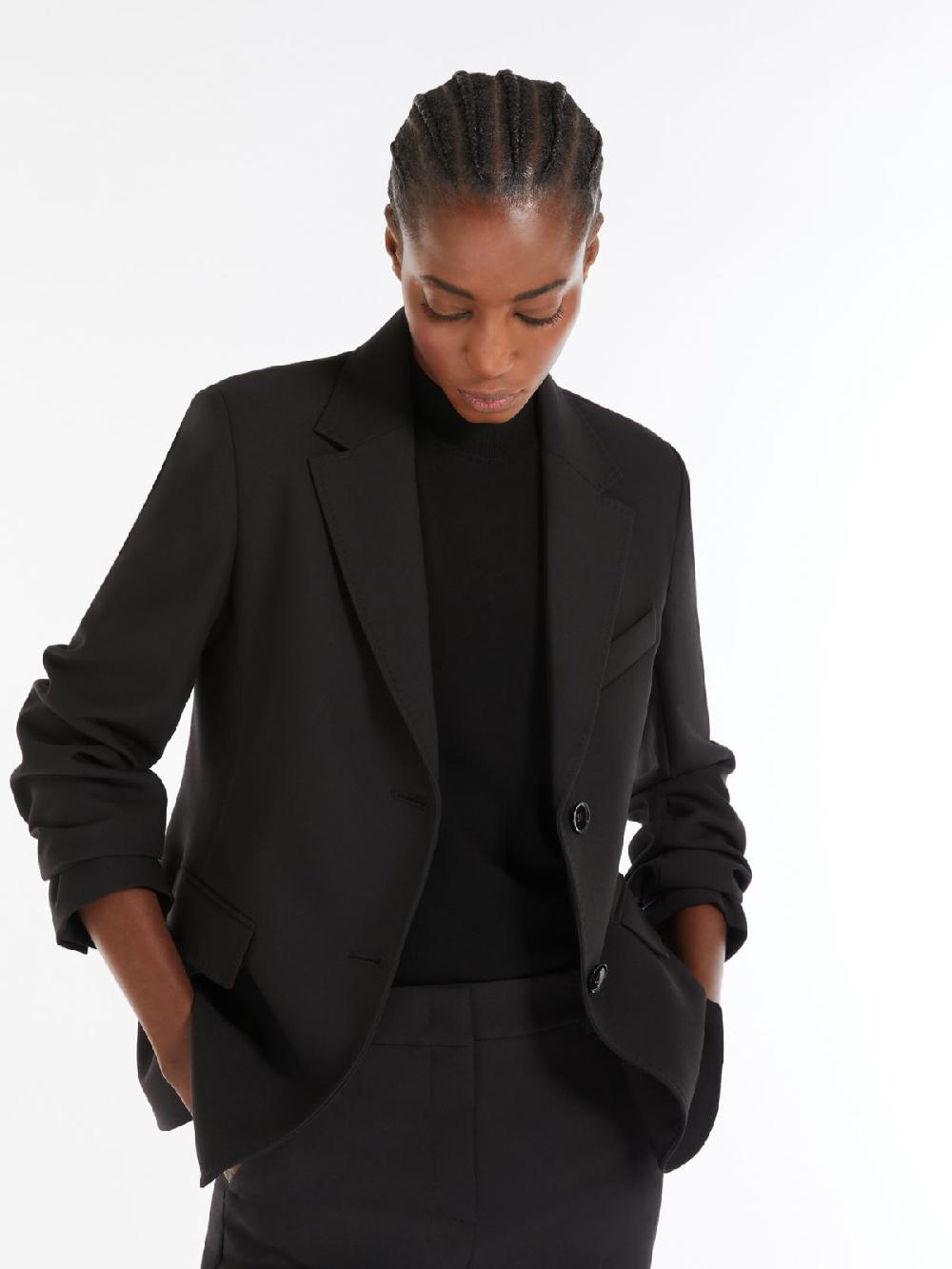 Weekend Blazer monopetto in tela di mista lana Vendite Flash