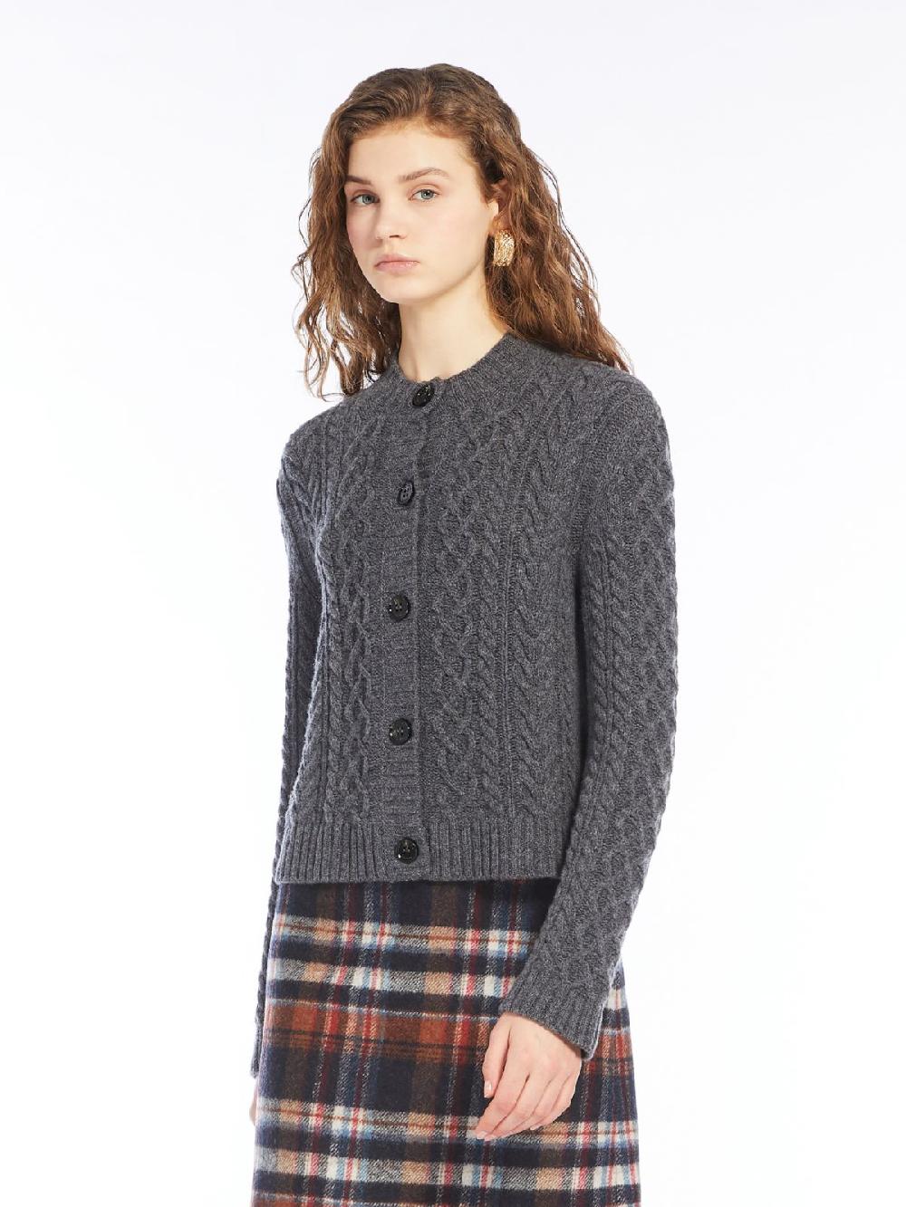 Weekend Cardigan in lana a trecce Saldi Di Fabbrica