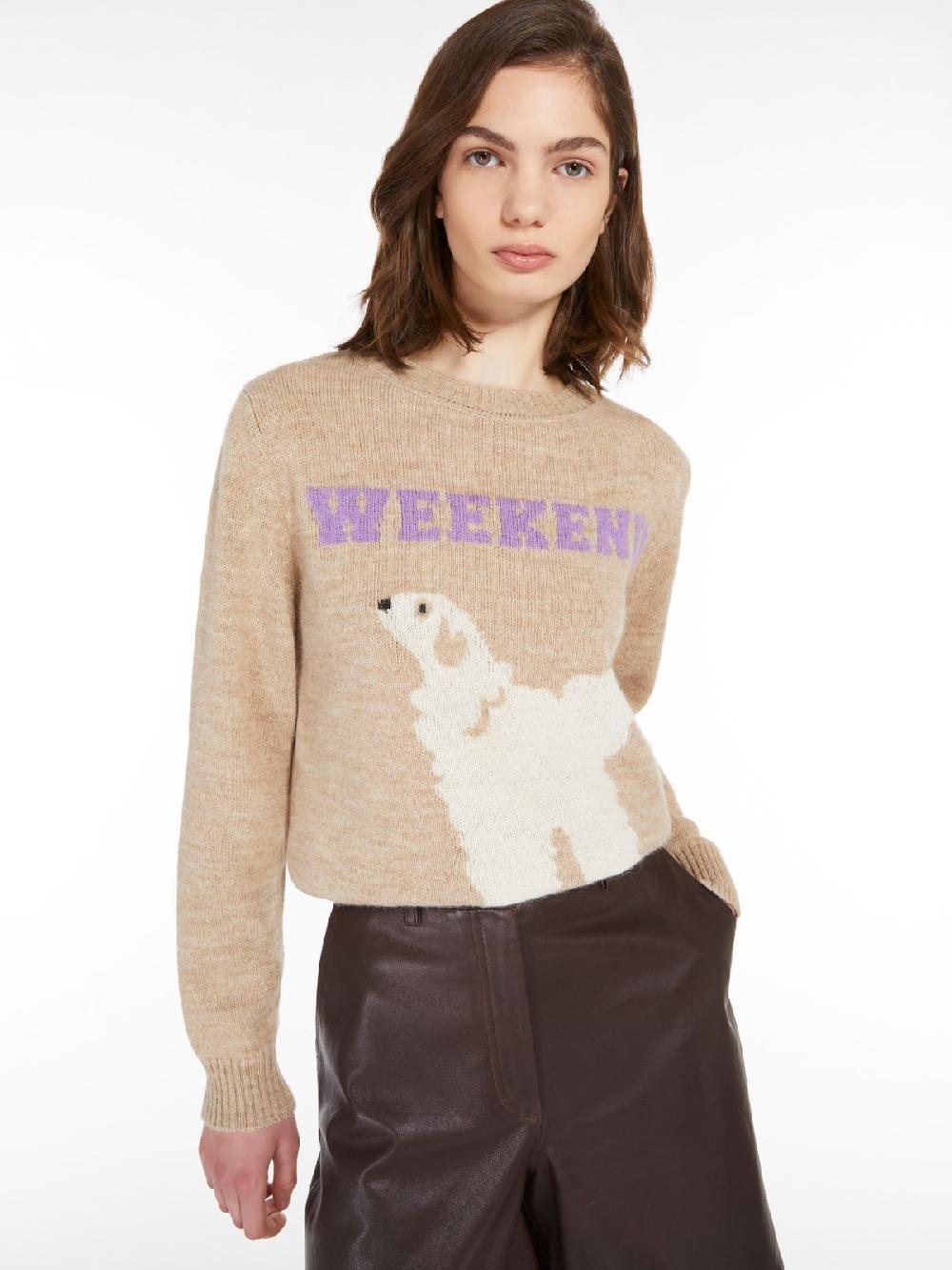 Weekend Maglia intarsiata in alpaca e lana Consegna Veloce