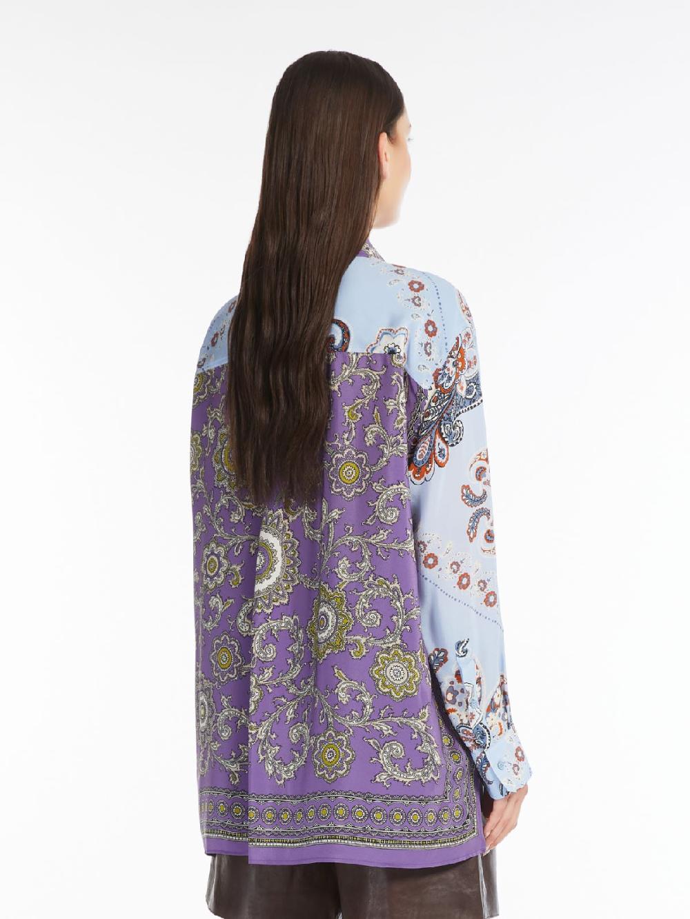 Weekend Camicia in crêpe de Chine stampata Discount Store per i nuovi prodotti