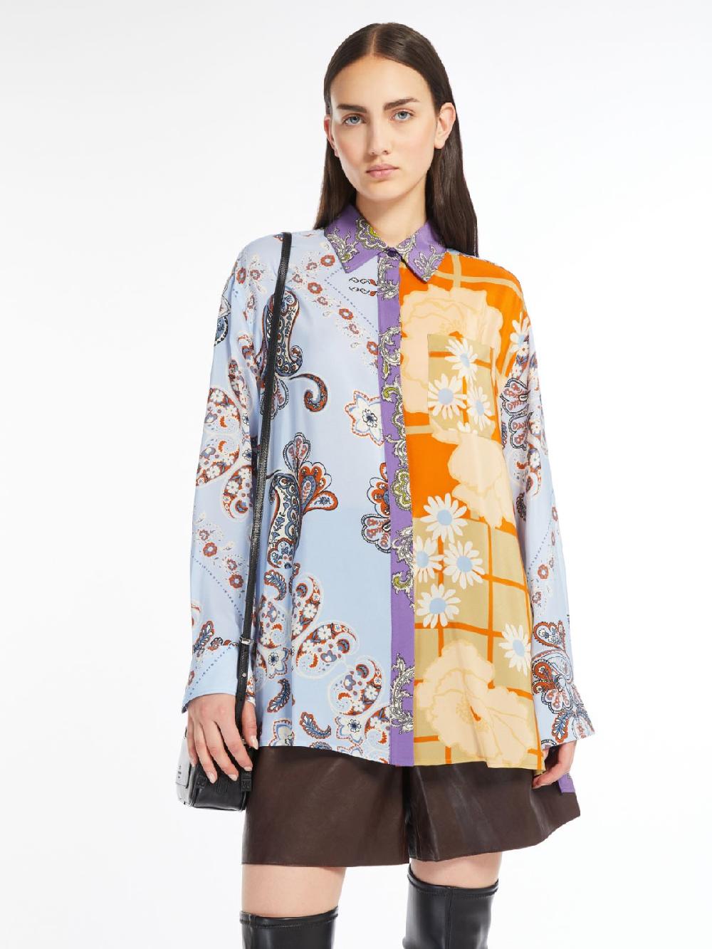 Weekend Camicia in crêpe de Chine stampata Discount Store per i nuovi prodotti
