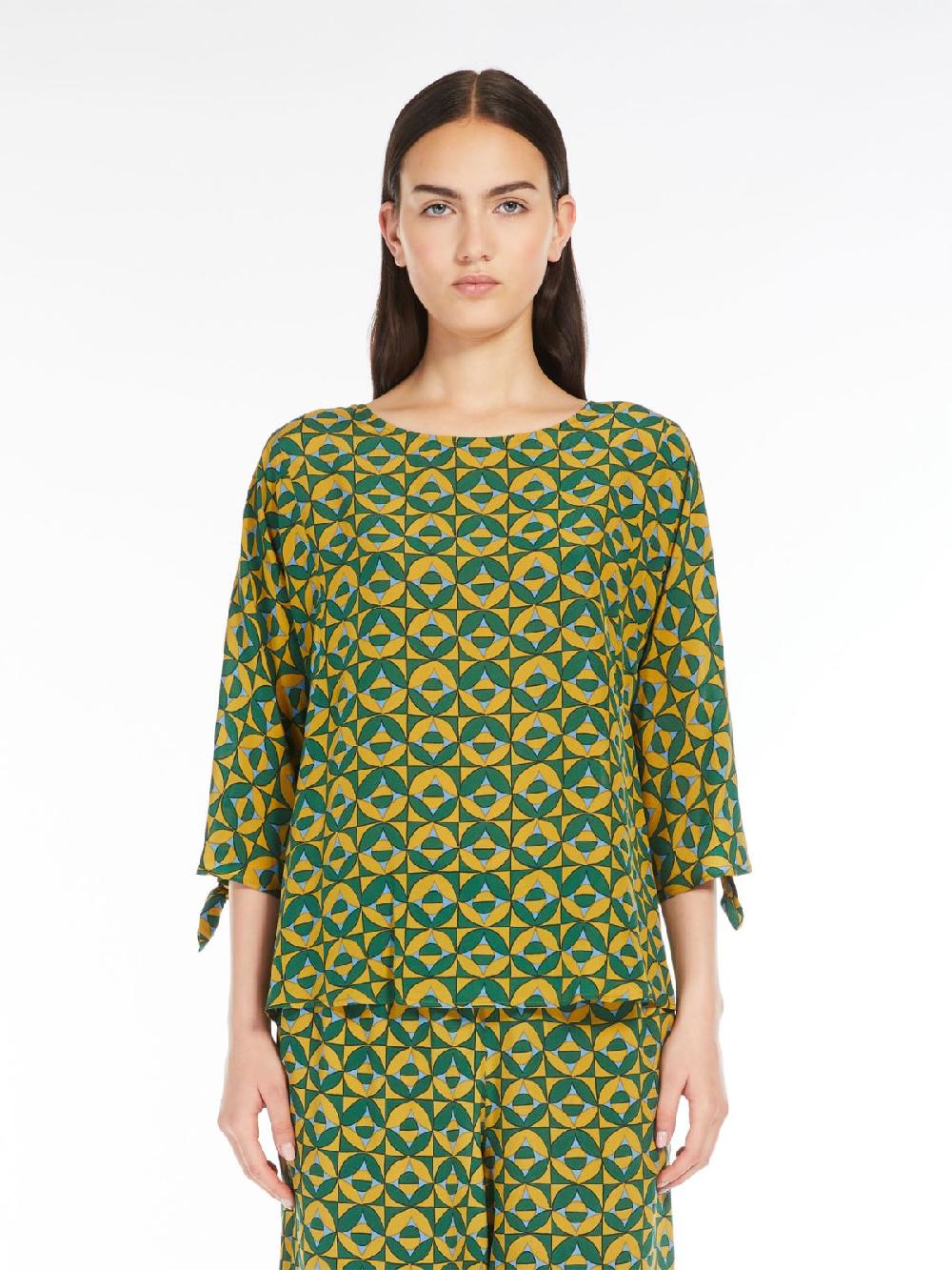 Weekend Blusa in crêpe de Chine stampato Offerte