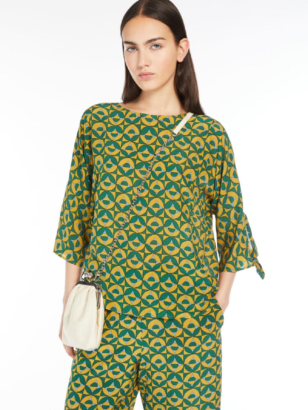 Weekend Blusa in crêpe de Chine stampato Offerte