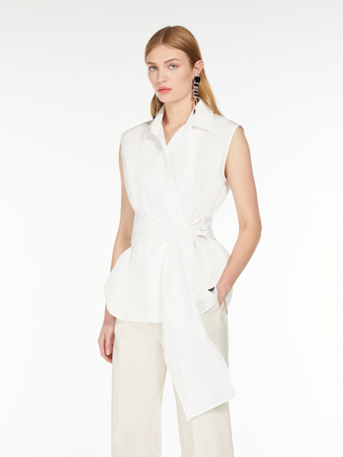 Weekend Camicia smanicata in popeline Italy