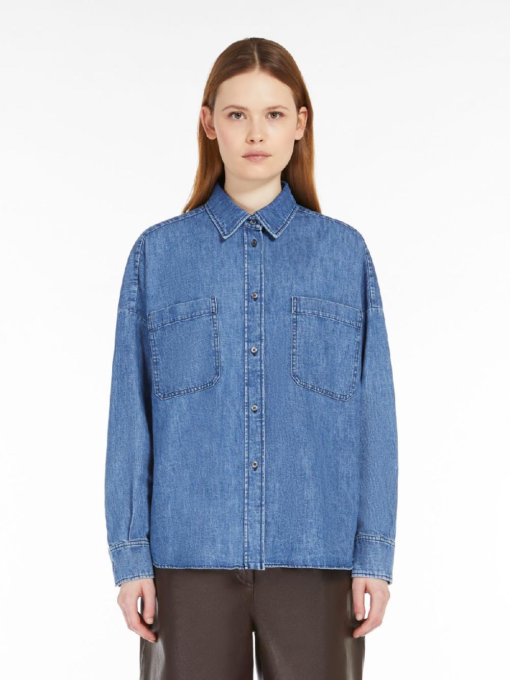 Weekend Camicia crop in denim di cotone Nuovo