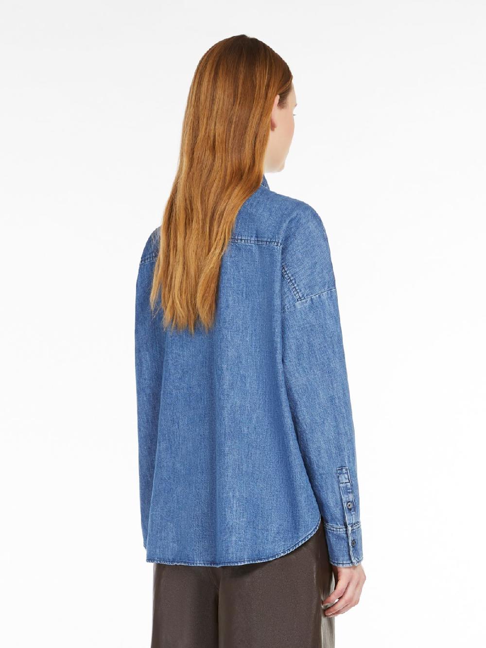 Weekend Camicia crop in denim di cotone Nuovo