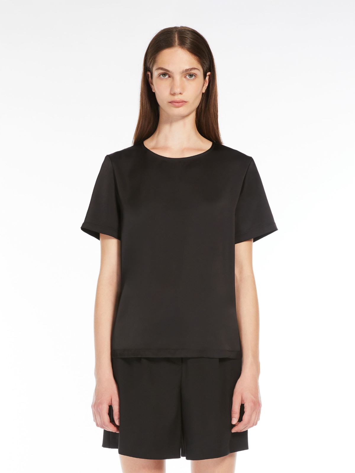 Weekend T-shirt in raso e jersey Presa