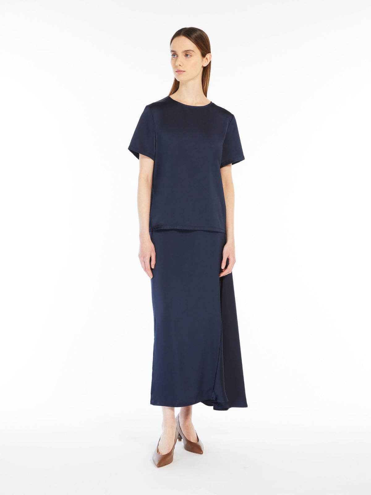 Weekend T-shirt in raso e jersey
