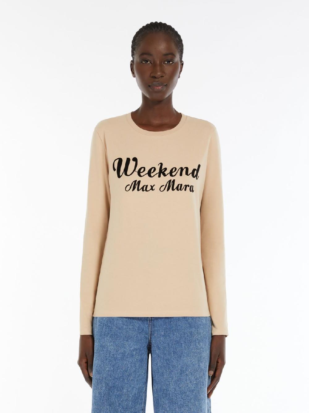 Weekend T-shirt in cotone con stampa In Vendita
