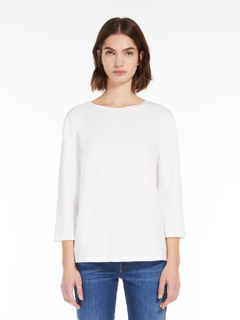 Weekend T-shirt a barchetta in jersey Saldi Di Fabbrica