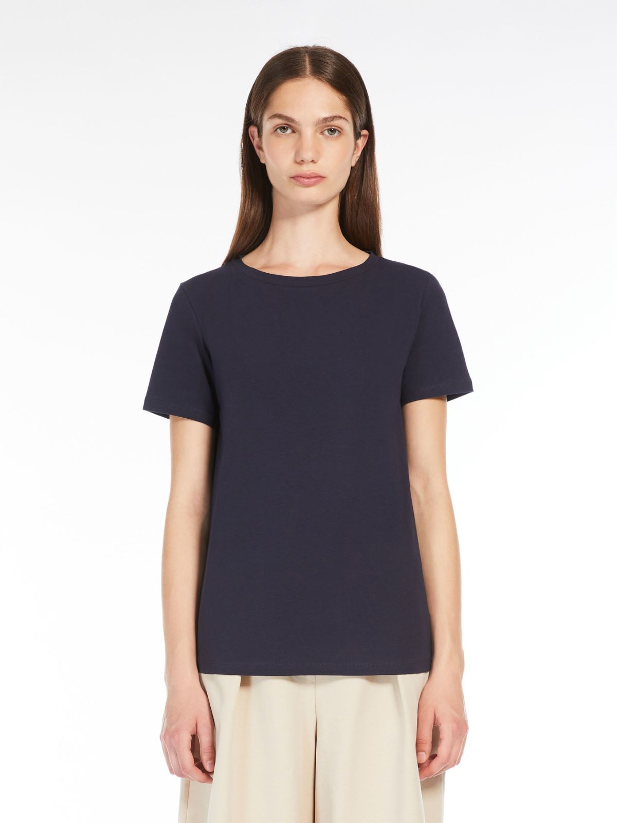 Weekend T-shirt basic in cotone stretch In Saldo