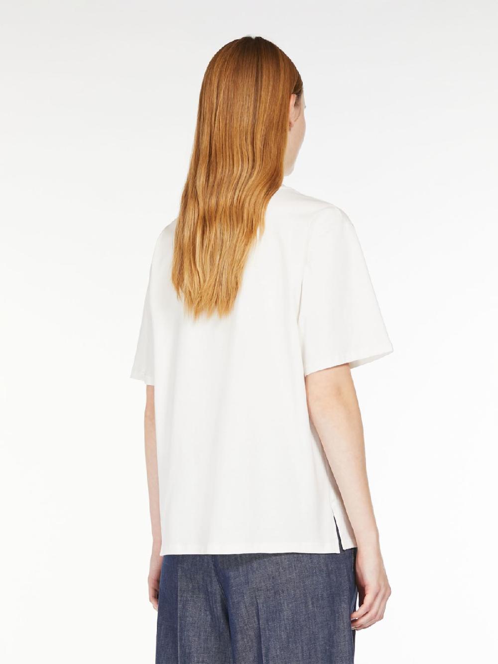 Weekend T-shirt in cotone con lettering ricamato 2025