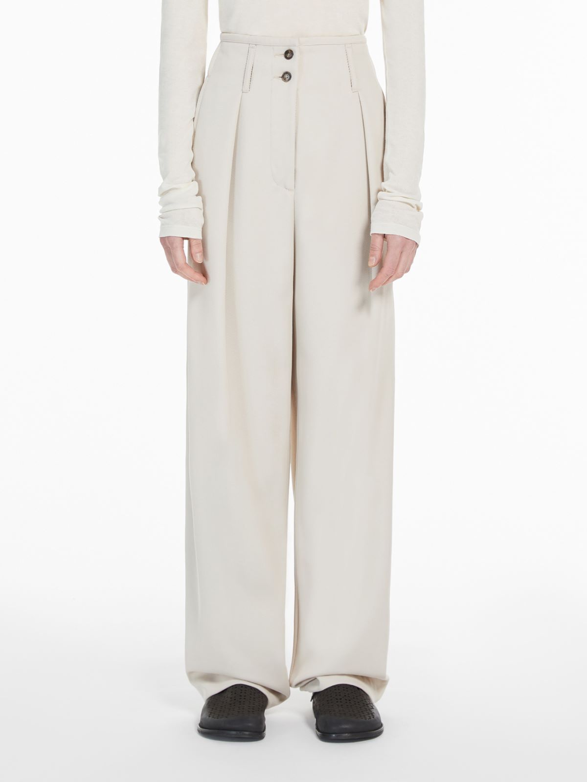 Weekend Pantalone ampio in mista lana Spedizione Gratuita