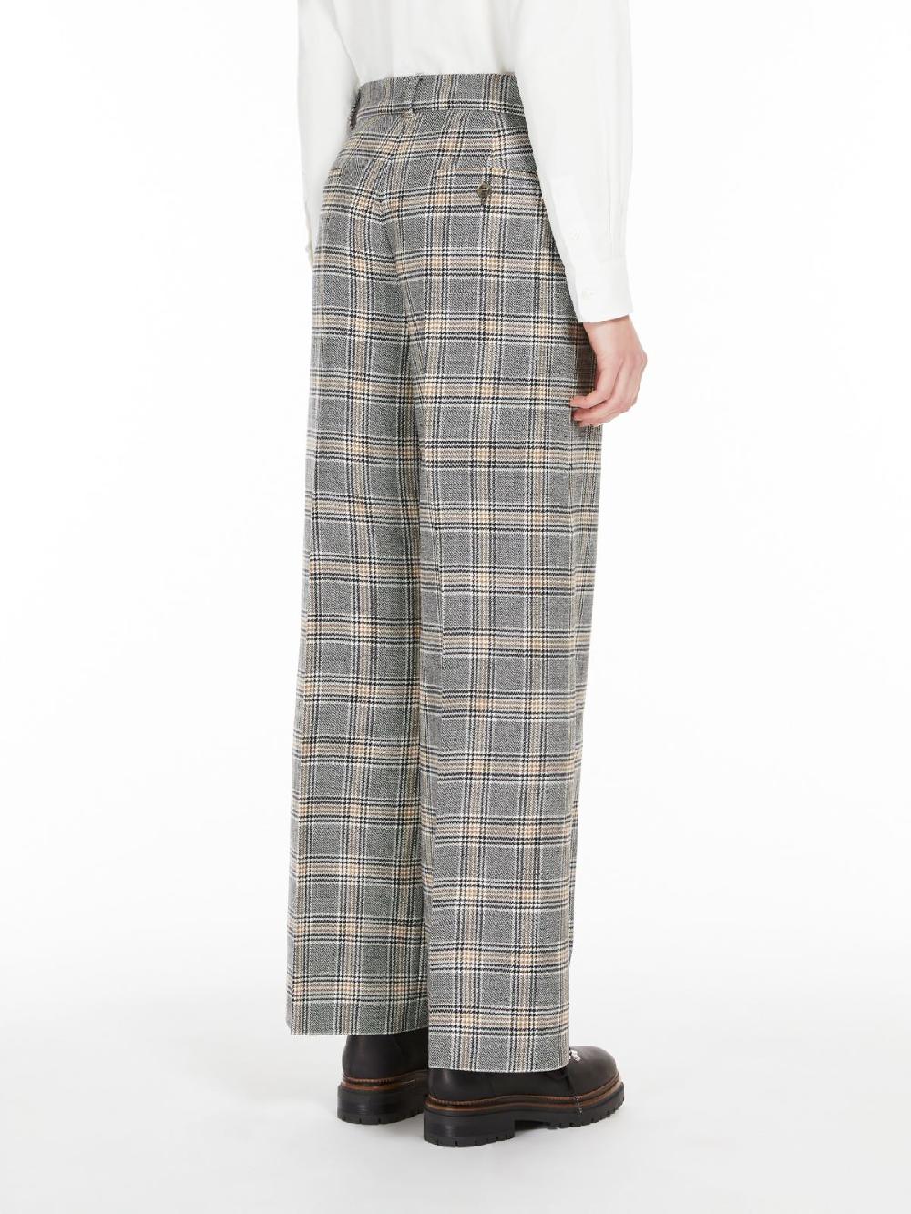 Weekend Pantalone palazzo in tela di lana Sconto