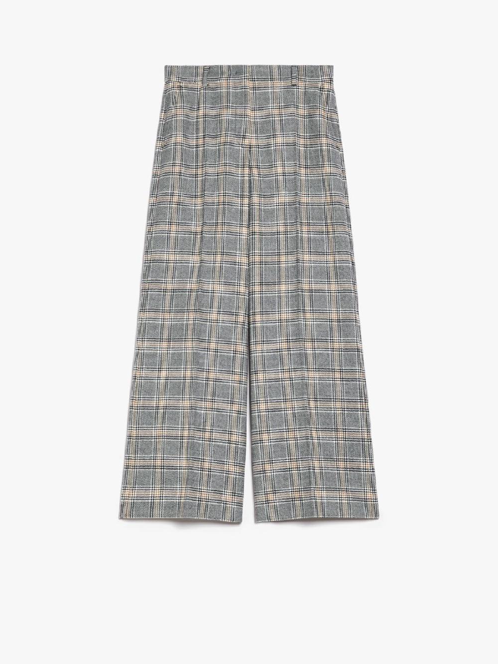 Weekend Pantalone palazzo in tela di lana Sconto