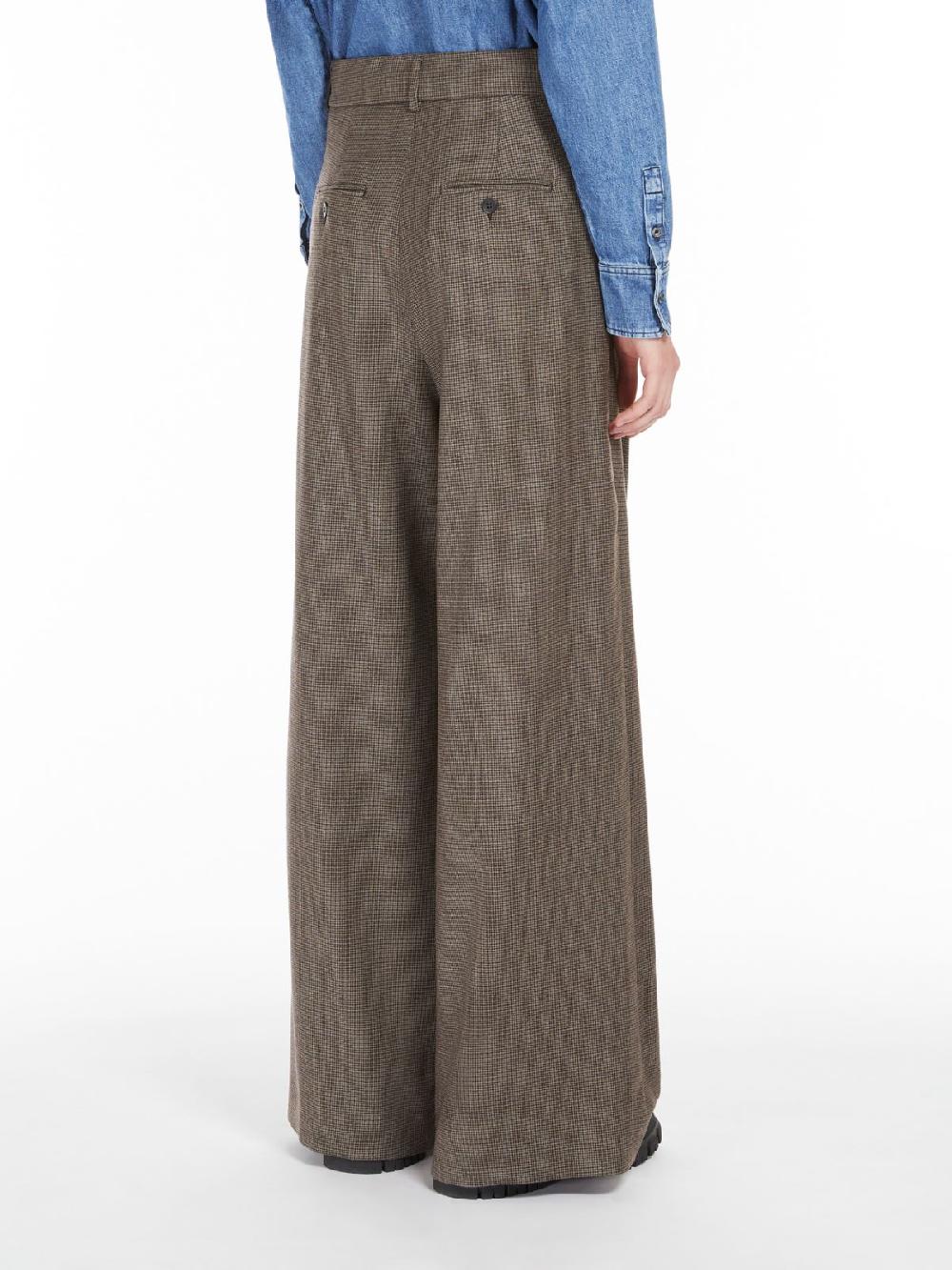 Weekend Pantalone palazzo in flanella di lana Offerta