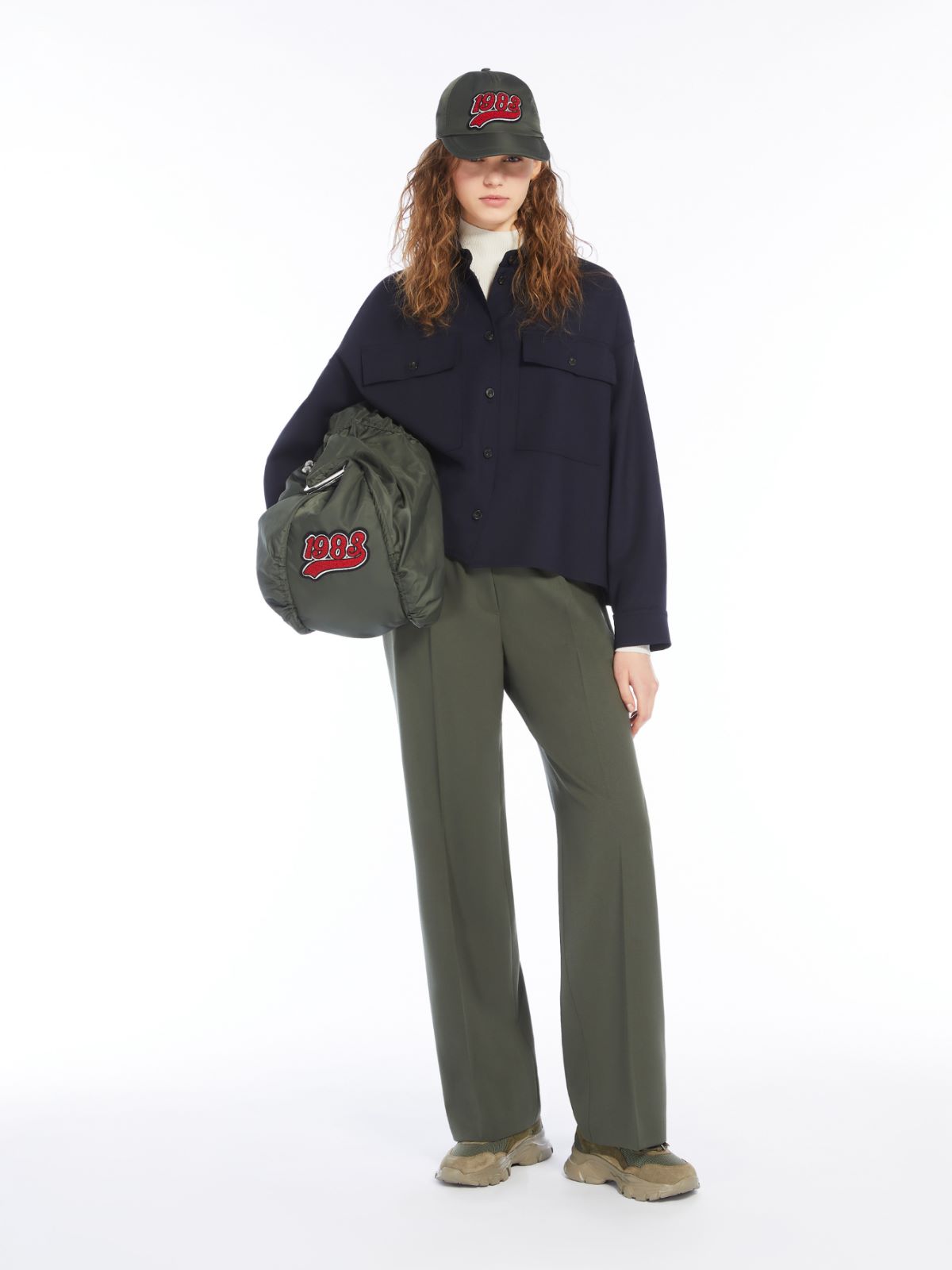 Weekend Pantalone in gabardina di lana