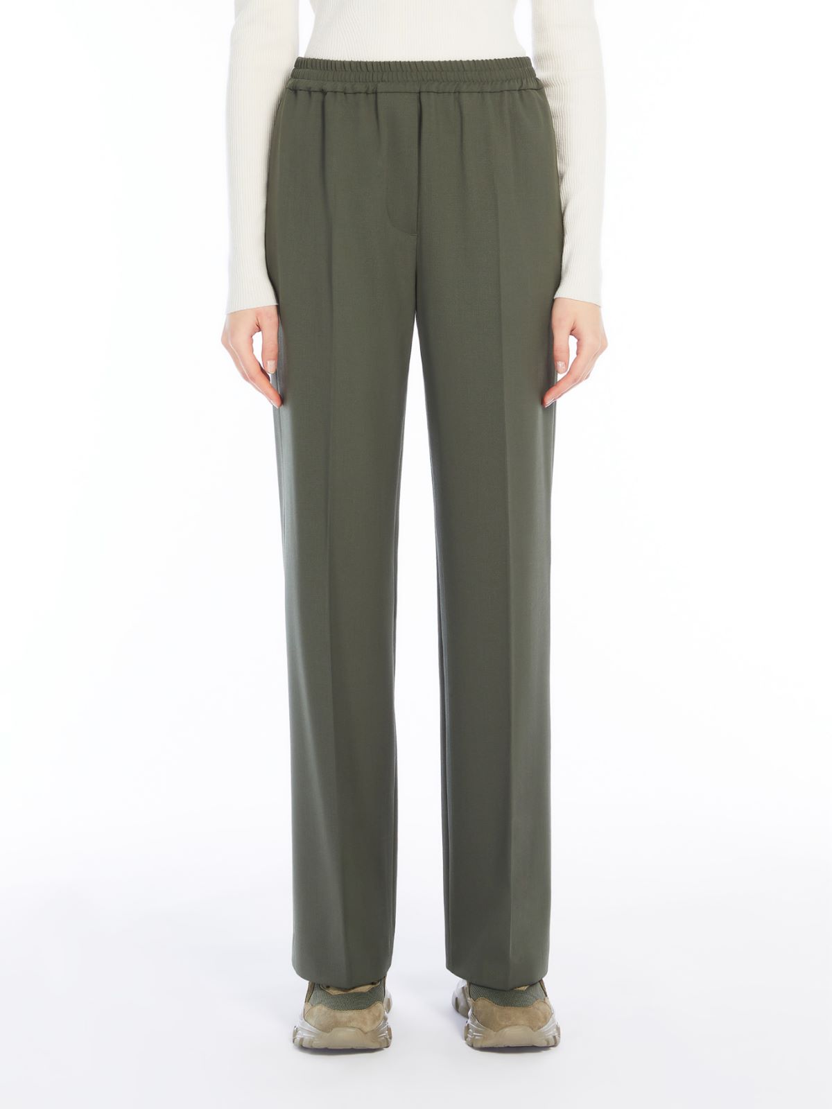Weekend Pantalone in gabardina di lana Offerte