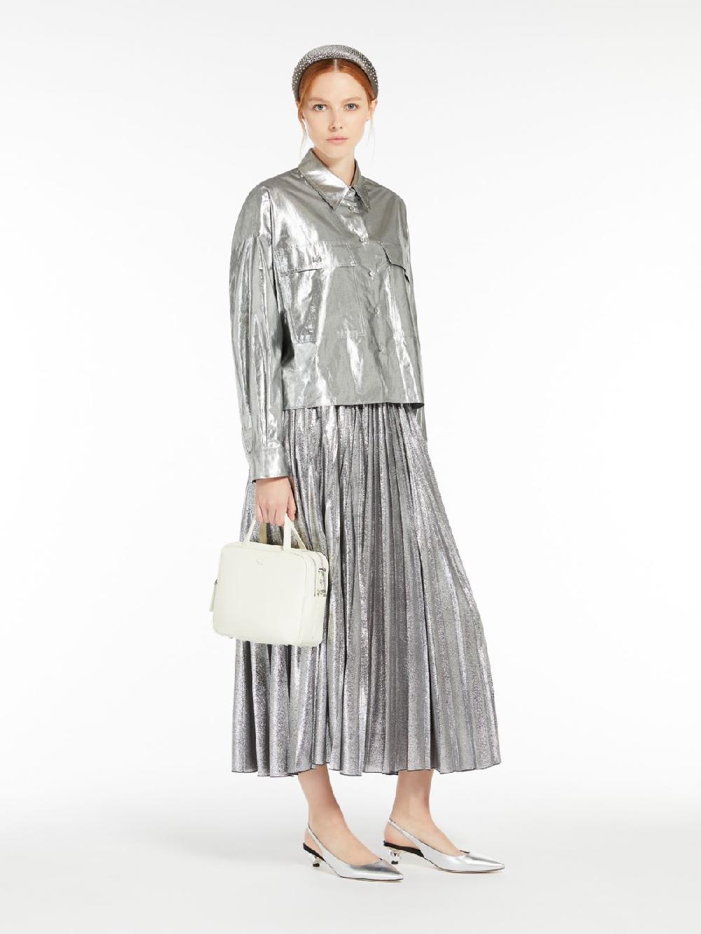 Weekend Gonna lunga in georgette laminata