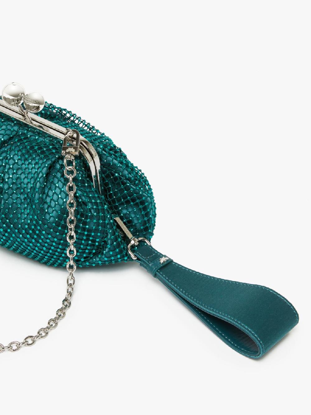 Weekend Pasticcino Bag Small in rete e strass 2025