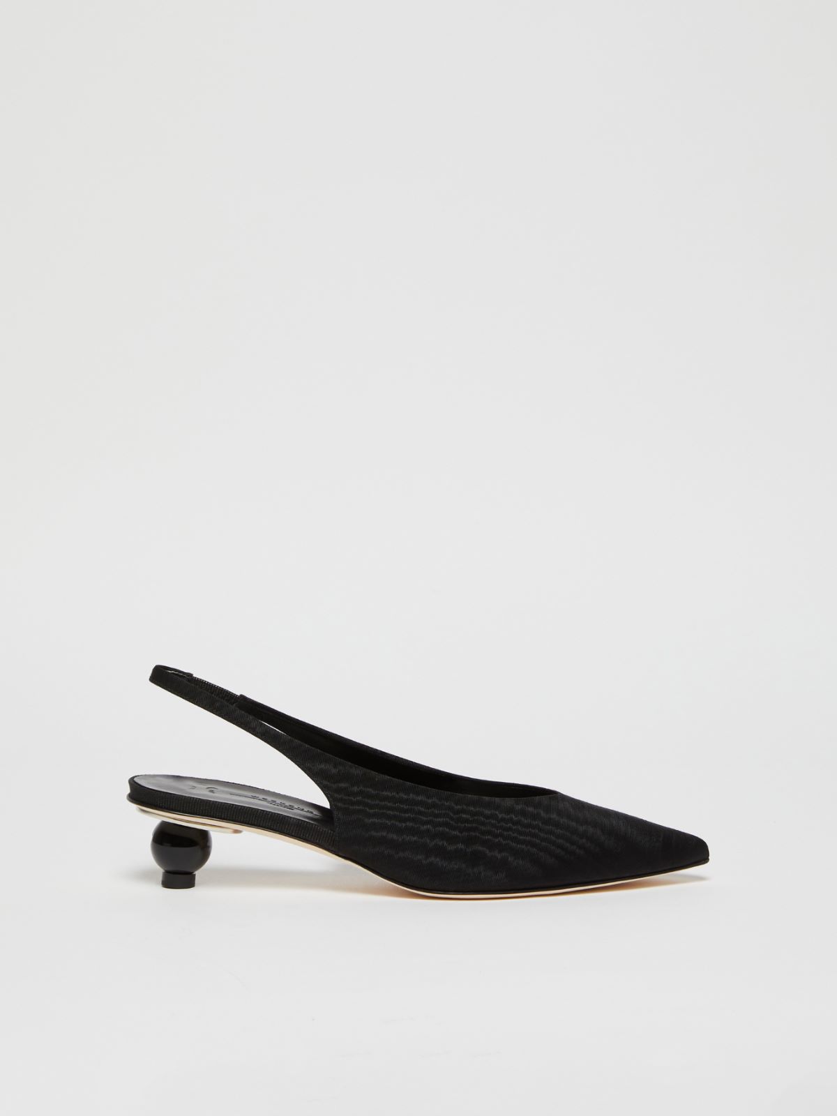 Weekend Slingback in moiré con tacco boule