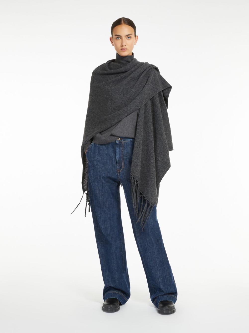 Weekend Poncho in pura lana