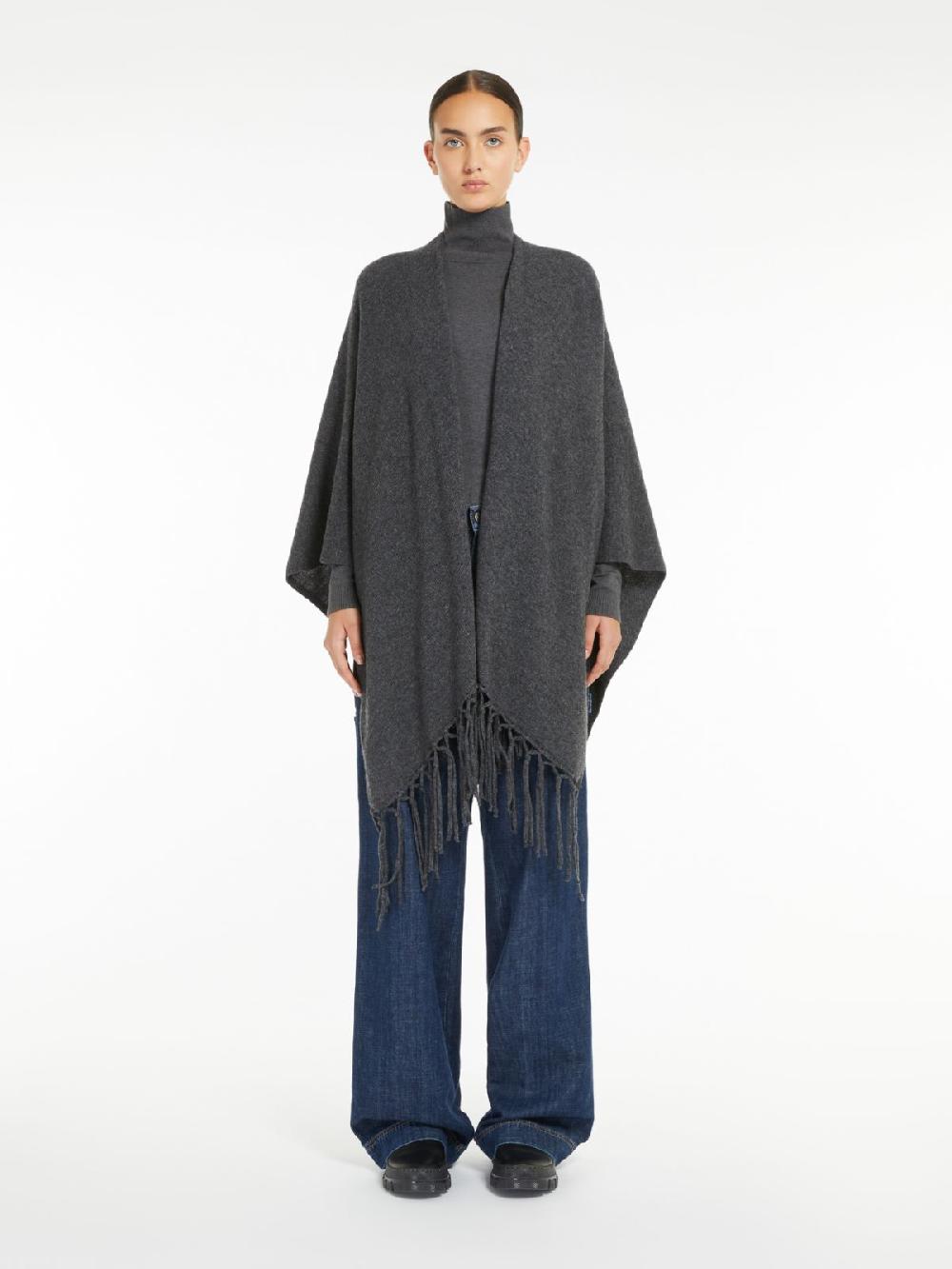 Weekend Poncho in pura lana In Linea