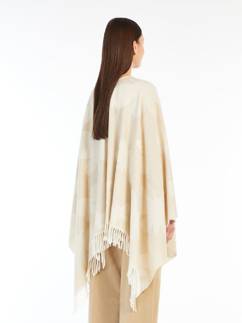 Weekend Poncho in lana jacquard Prezzo Ridotto