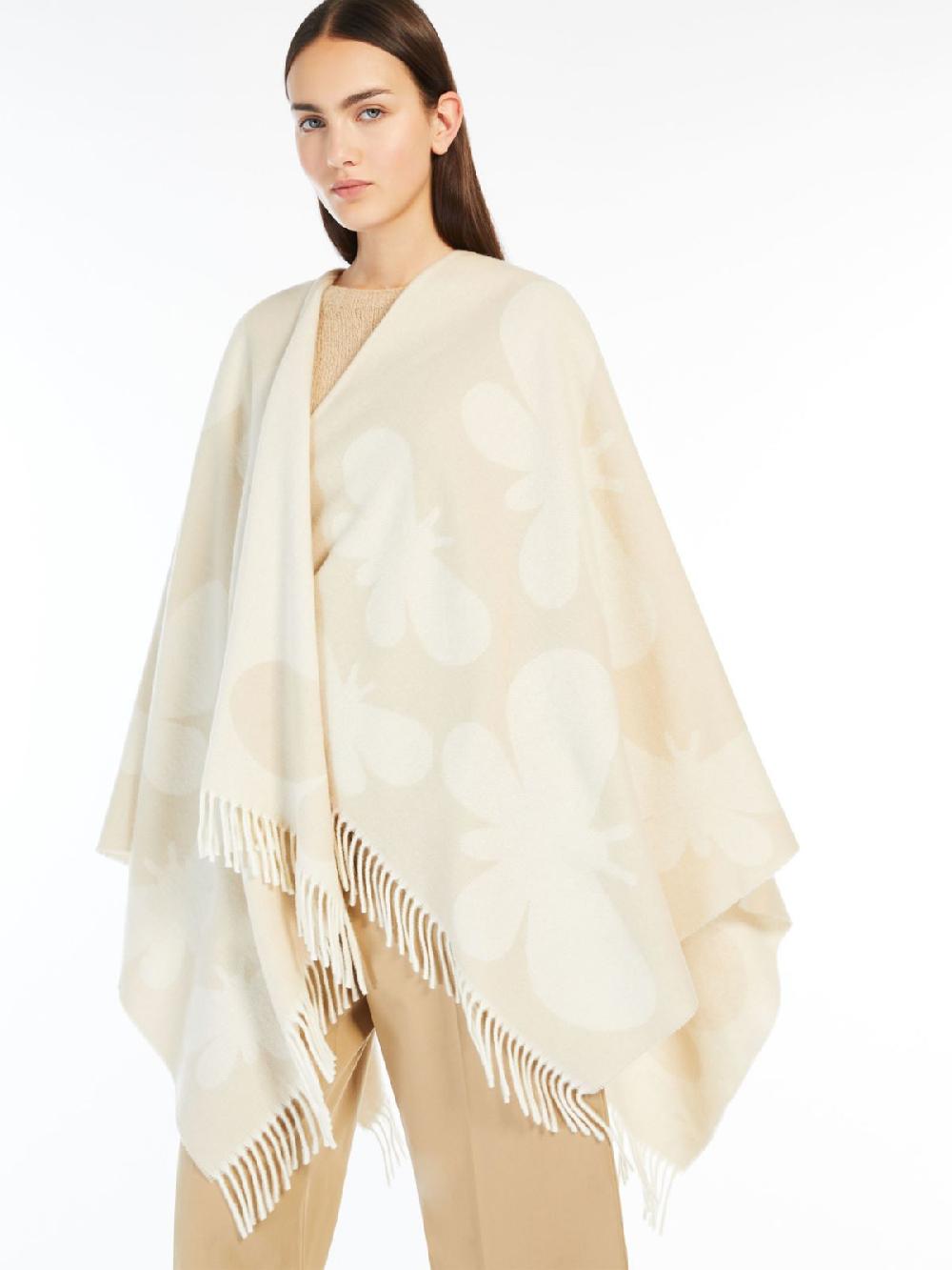 Weekend Poncho in lana jacquard Prezzo Ridotto
