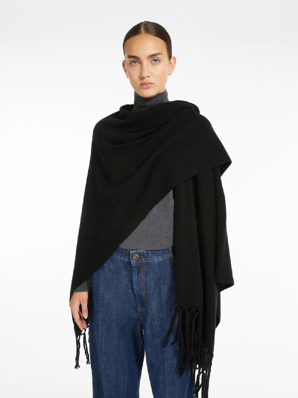 Weekend Poncho in pura lana Offerta