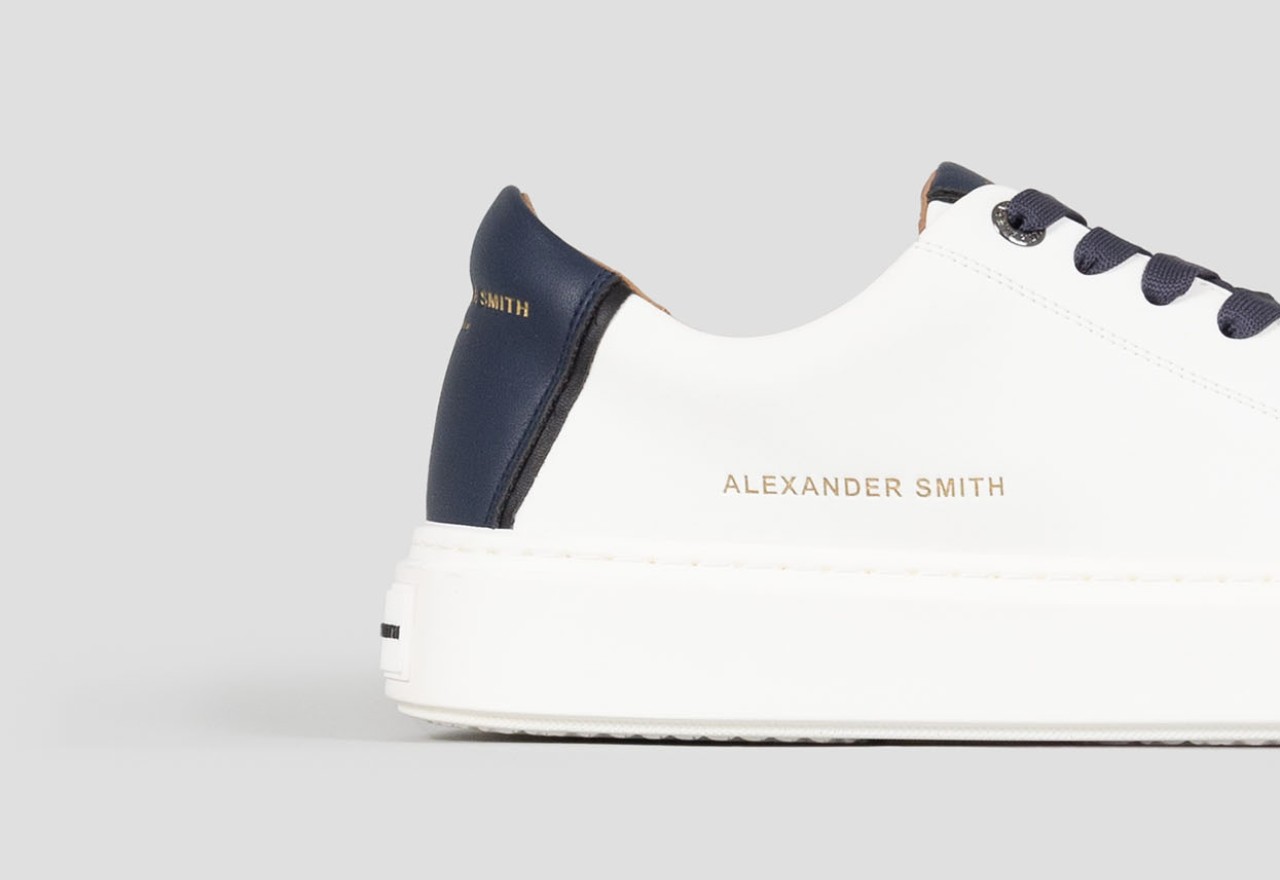 ﻿Alexander Smith LONDON MAN WHITE BLUE In Vendita