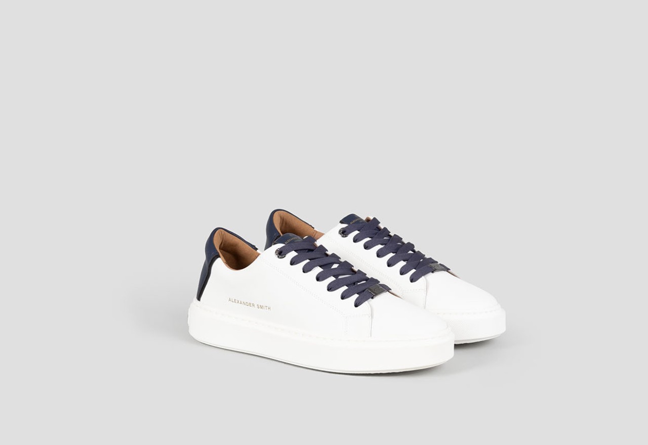 ﻿Alexander Smith LONDON MAN WHITE BLUE In Vendita
