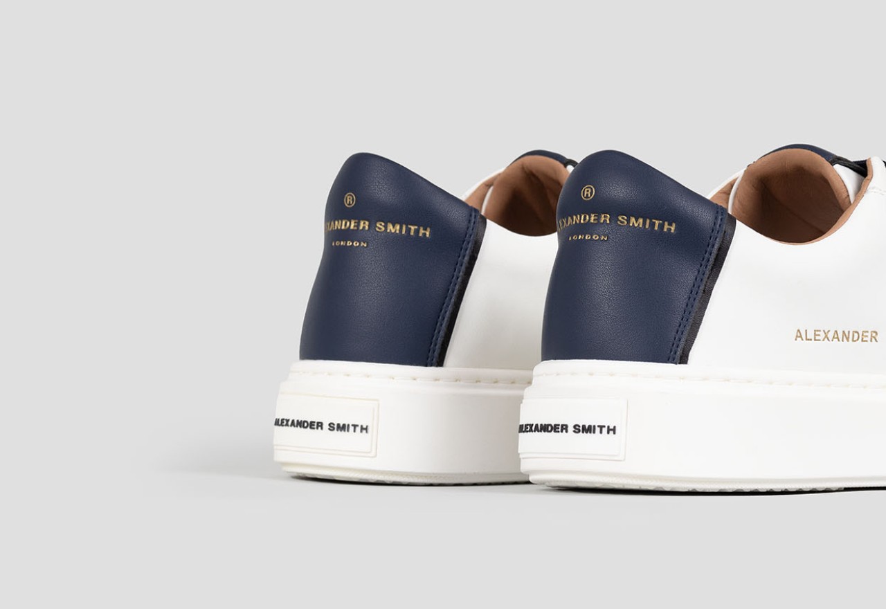 ﻿Alexander Smith LONDON MAN WHITE BLUE In Vendita