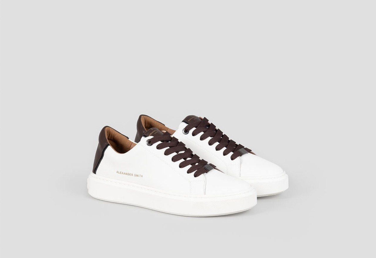 Alexander Smith LONDON MAN WHITE DARK BROWN Vendita Calda