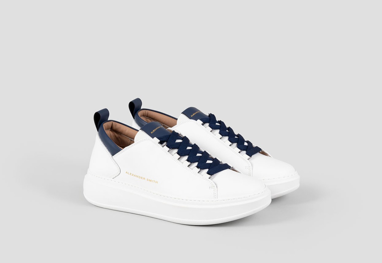 Alexander Smith WEMBLEY MAN WHITE BLUE In Linea