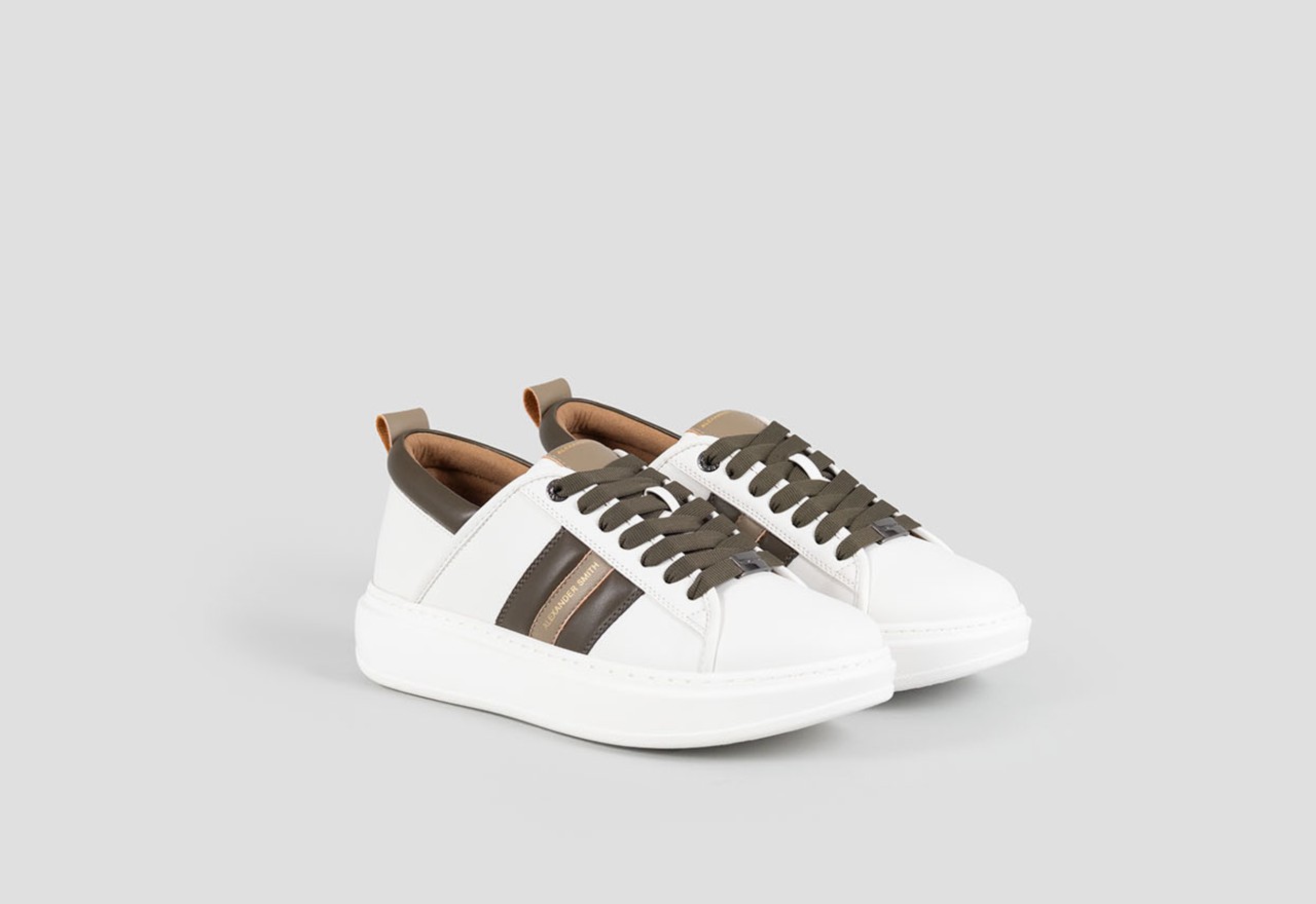 Alexander Smith ECO-WEMBLEY MAN WHITE MILITARY OLIVE In Saldo