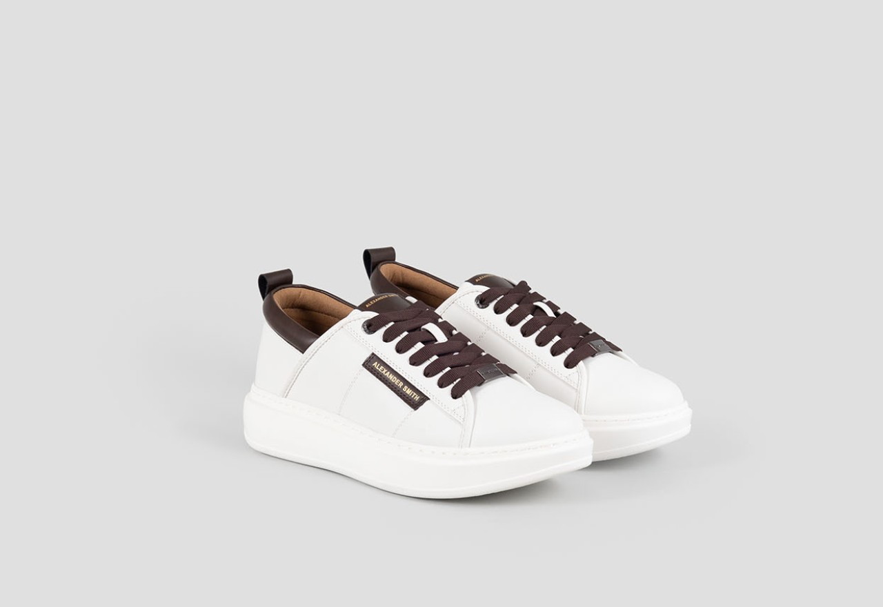 Alexander Smith ECO-WEMBLEY MAN WHITE DARK COGNAC Italy