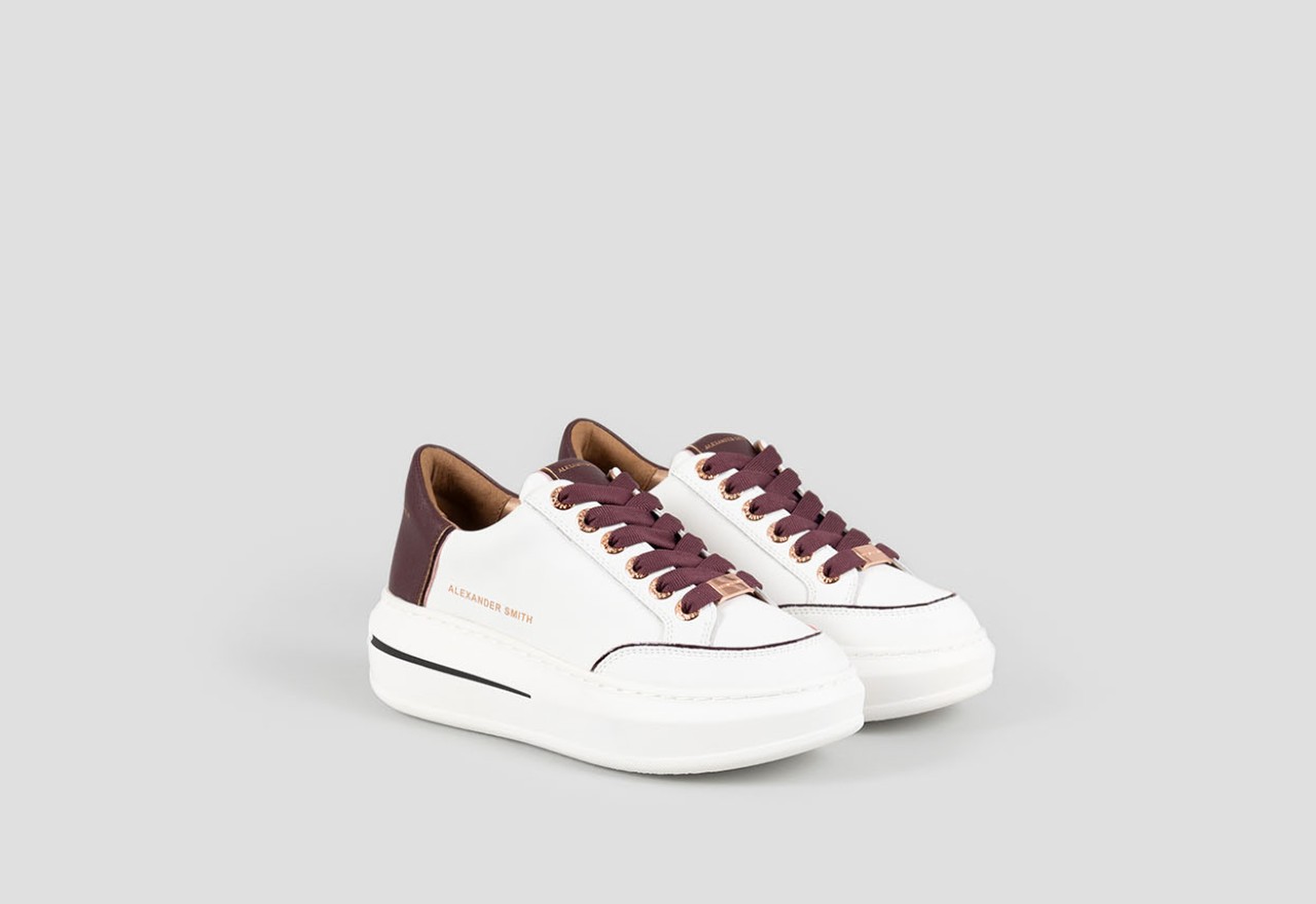 Alexander Smith LANCASTER WOMAN WHITE BORDEAUX In Vendita