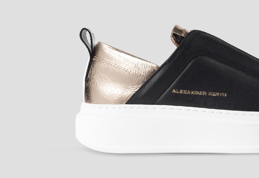 Alexander Smith WEMBLEY SLIP-ON WOMAN BLACK COPPER Vendite Flash