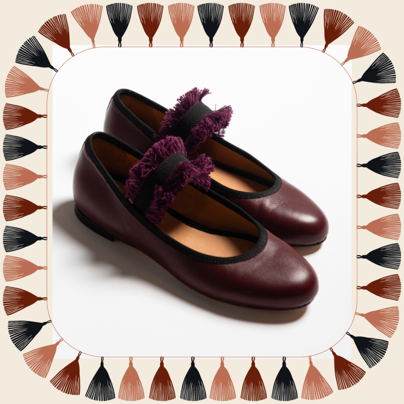 Allagiulia Ballerina Lolita Frangia BORDEAUX Promozione